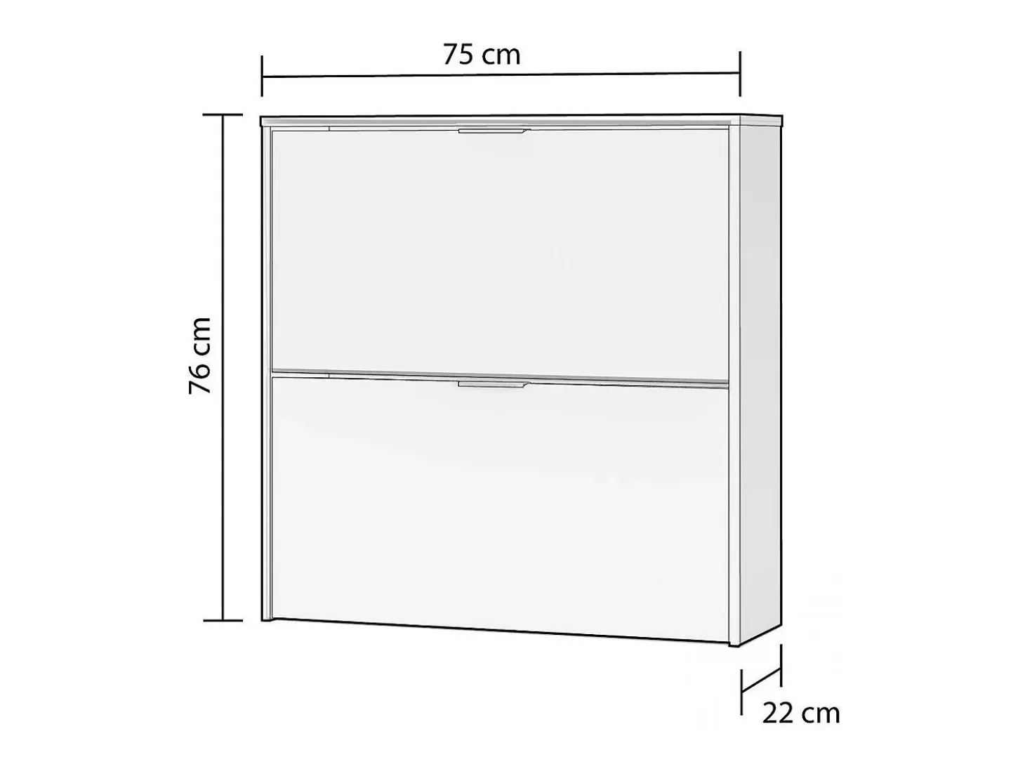 Zapatero Nubo 2 Puertas Blanco