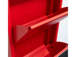 Zapatero Pisa de 9 puertas en metal rojo. Se entrega completamente montado.