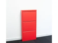 Zapatero Pisa de 9 puertas en metal rojo. Se entrega completamente montado.