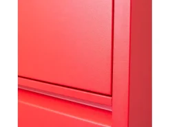 Zapatero Pisa de 9 puertas en metal rojo. Se entrega completamente montado.