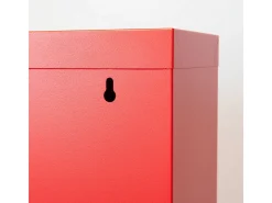 Zapatero Pisa de 9 puertas en metal rojo. Se entrega completamente montado.
