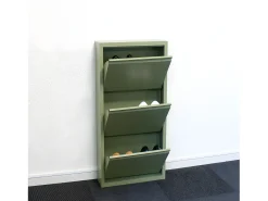 Zapatero Pisa de 6 puertas en metal verde. Se entrega montado.