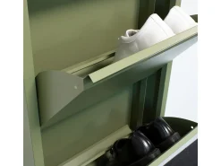Zapatero Pisa de 6 puertas en metal verde. Se entrega montado.