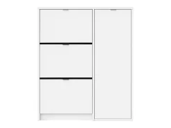 Zapatero Recibidor Botero 3 Puertas 2 Estantes Blanco 122x85x37 cm