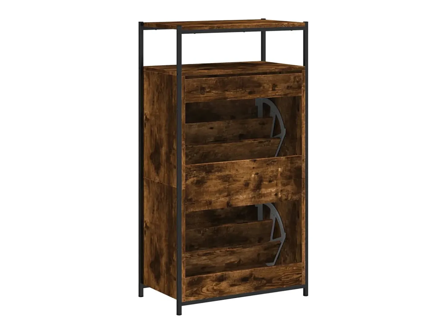 Zapatero roble ahumado 60x34x112 cm madera de ingeniería
