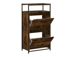 Zapatero roble ahumado 60x34x112 cm madera de ingeniería