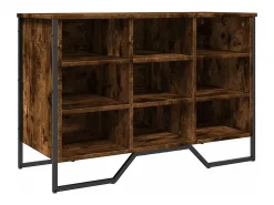 Zapatero roble ahumado 90x38x61,5 cm madera de ingeniería