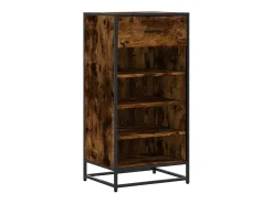 Zapatero roble ahumado 48x38x97,5 cm madera de ingeniería