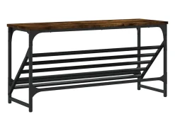 Zapatero roble ahumado 90x30x45 cm madera de ingeniería