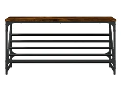 Zapatero roble ahumado 90x30x45 cm madera de ingeniería