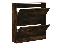Zapatero roble ahumado 80x21x87,5 cm madera de ingeniería
