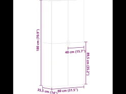 Zapatero Roble artesanal 80x35,5x180 cm Madera de ingeniería