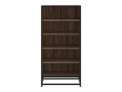 Zapatero roble marrón 48x38x97,5 cm madera de ingeniería