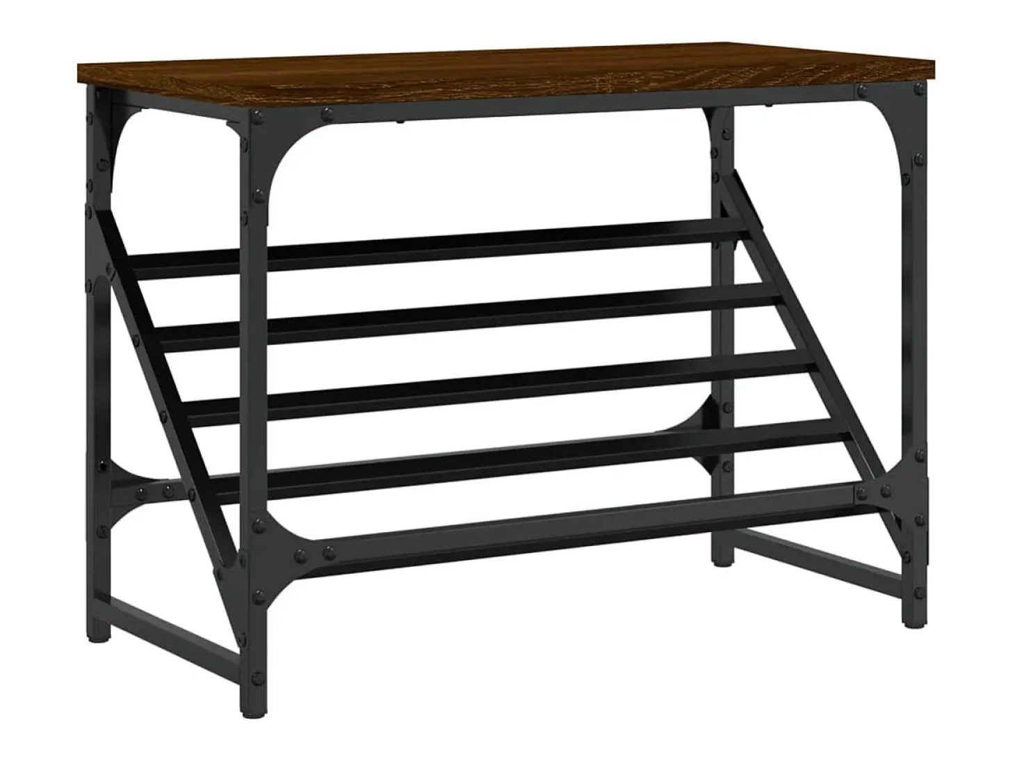 Zapatero roble marrón 60x30x45 cm madera de ingeniería