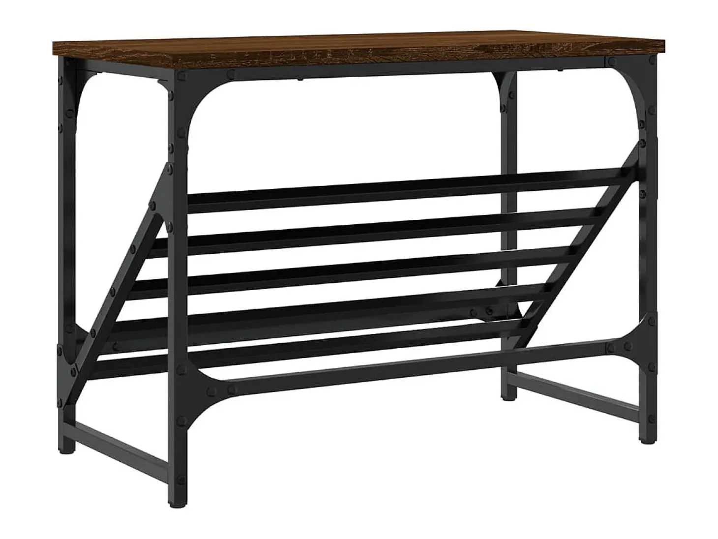 Zapatero roble marrón 60x30x45 cm madera de ingeniería