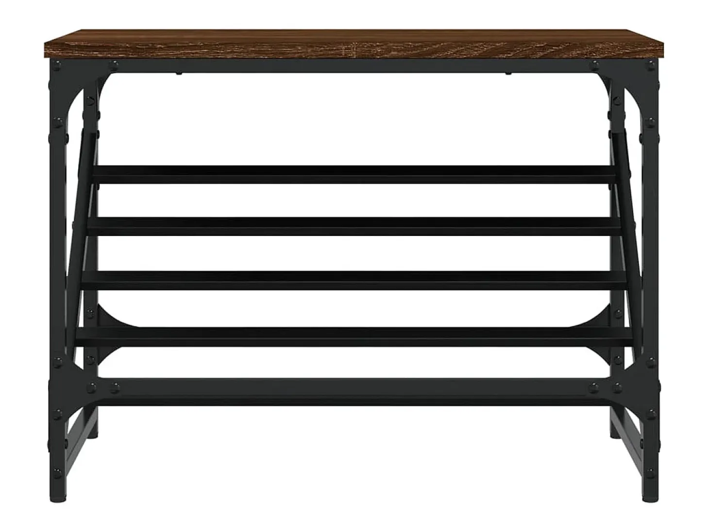 Zapatero roble marrón 60x30x45 cm madera de ingeniería