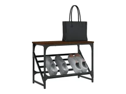 Zapatero roble marrón 60x30x45 cm madera de ingeniería