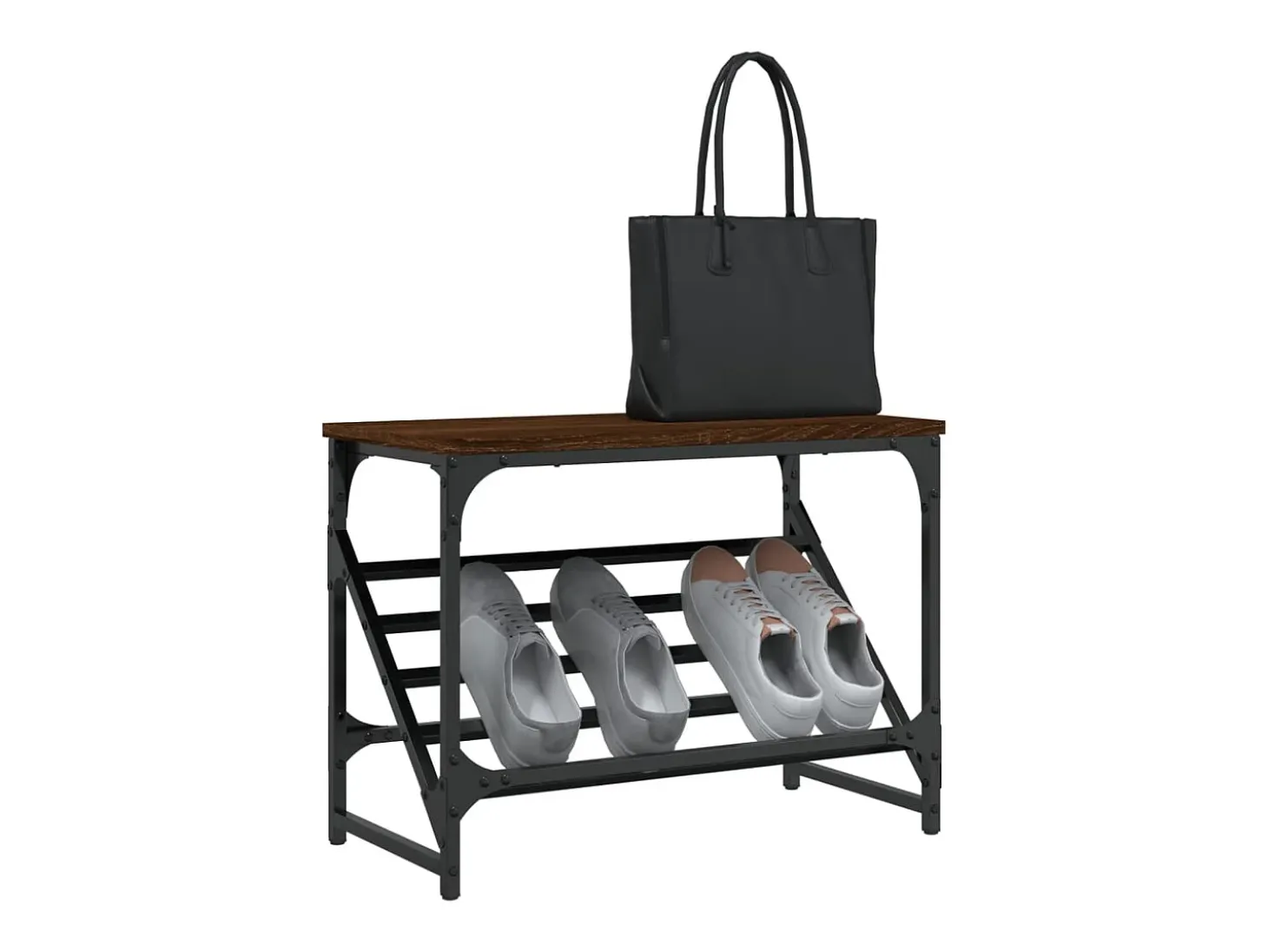 Zapatero roble marrón 60x30x45 cm madera de ingeniería