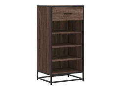 Zapatero roble marrón 48x38x97,5 cm madera de ingeniería