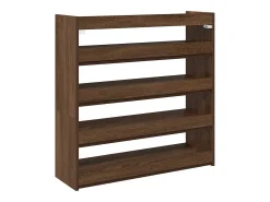 Zapatero roble marrón 80x25x81 cm madera de ingeniería