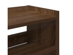 Zapatero roble marrón 80x25x81 cm madera de ingeniería
