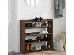 Zapatero roble marrón 80x25x81 cm madera de ingeniería