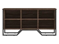 Zapatero roble marrón 90x38x45,5 cm madera de ingeniería