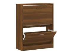 Zapatero Roble marrón 63x24x81 cm Madera de ingeniería