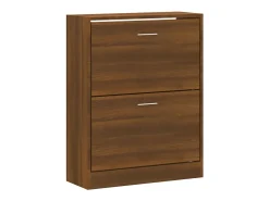 Zapatero Roble marrón 63x24x81 cm Madera de ingeniería