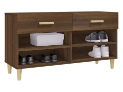 Zapatero Roble marrón 102x35x55 cm Madera de ingeniería