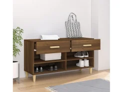 Zapatero Roble marrón 102x35x55 cm Madera de ingeniería