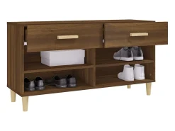 Zapatero Roble marrón 102x35x55 cm Madera de ingeniería