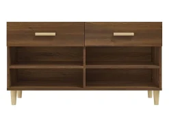 Zapatero Roble marrón 102x35x55 cm Madera de ingeniería