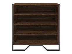 Zapatero roble marrón 80x38x78 cm madera de ingeniería
