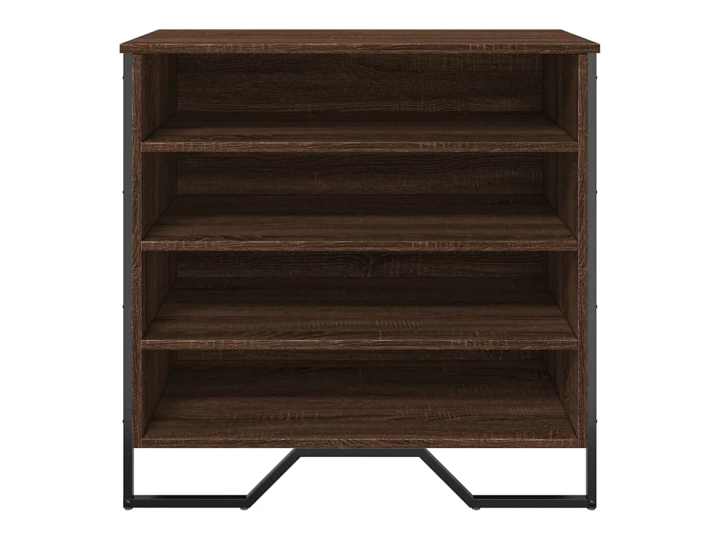 Zapatero roble marrón 80x38x78 cm madera de ingeniería