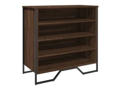 Zapatero roble marrón 80x38x78 cm madera de ingeniería