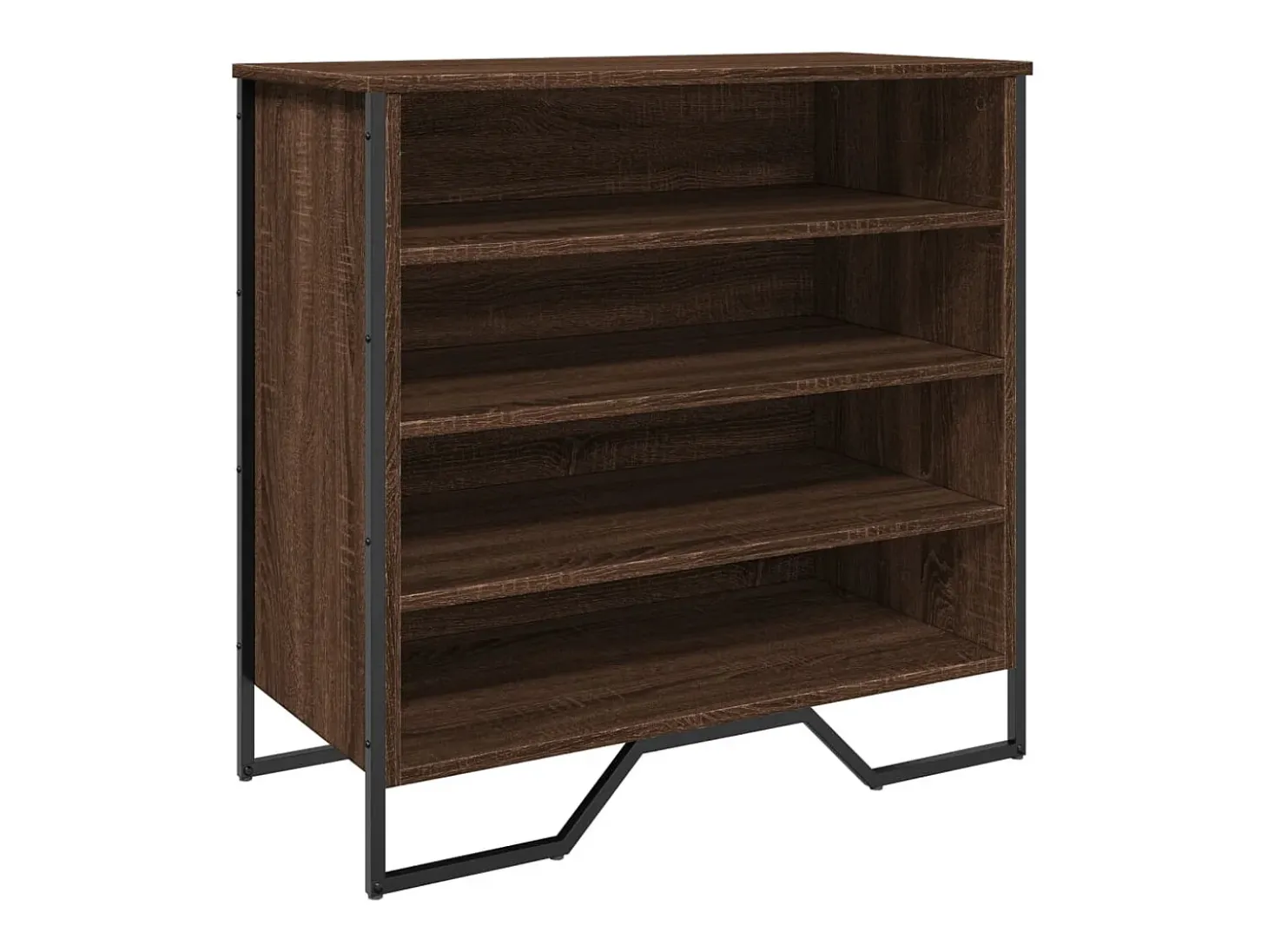 Zapatero roble marrón 80x38x78 cm madera de ingeniería