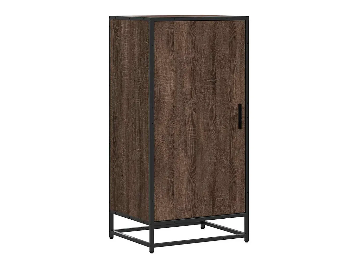 Zapatero roble marrón 48x38x97,5 cm madera de ingeniería