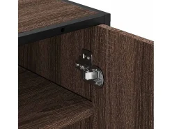 Zapatero roble marrón 48x38x97,5 cm madera de ingeniería