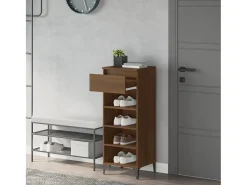 Zapatero Roble marrón 40x36x105 cm Madera de ingeniería