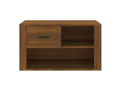 Zapatero Roble marrón 80x35x45 cm Madera de ingeniería