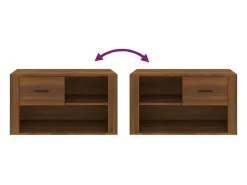 Zapatero Roble marrón 80x35x45 cm Madera de ingeniería