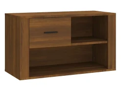 Zapatero Roble marrón 80x35x45 cm Madera de ingeniería