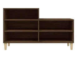 Zapatero Roble marrón 102x36x60cm Madera de ingeniería