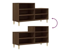 Zapatero Roble marrón 102x36x60cm Madera de ingeniería