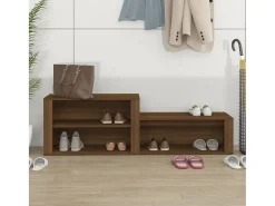 Zapatero Roble marrón 150x35x45cm Madera de ingeniería