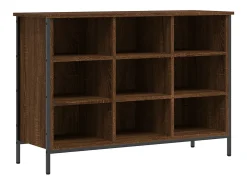 Zapatero roble marrón 100x35x70cm madera de ingeniería