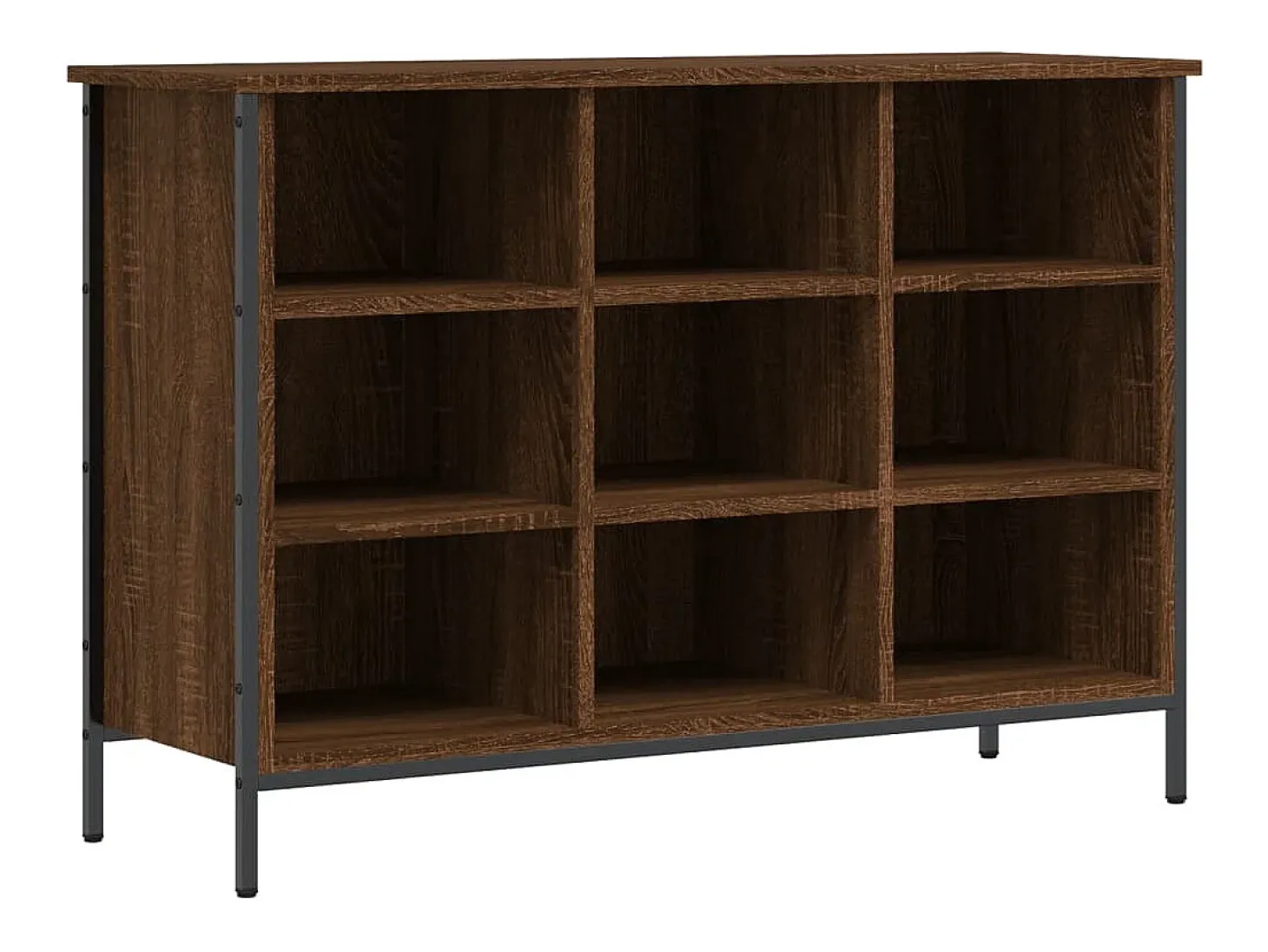 Zapatero roble marrón 100x35x70cm madera de ingeniería