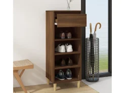 Zapatero Roble marrón 40x36x105cm Madera de ingeniería