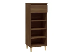 Zapatero Roble marrón 40x36x105cm Madera de ingeniería